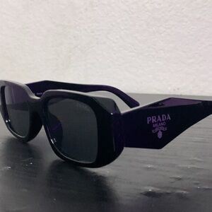Prada Black Geometric Logo Sunglasses